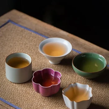 Five Great Kilns Tea Cup Set – Exquisite Chinese Ceramic Masterpieces