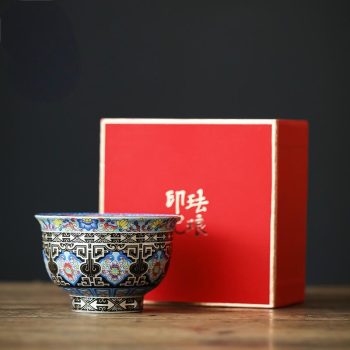 Exquisite Ming-Style Imperial Cloisonné Enamel Tea Bowl