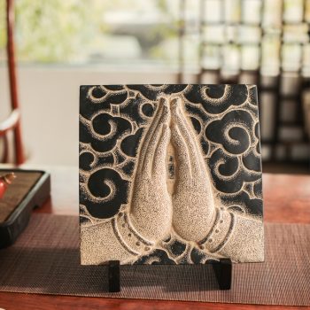 Buddha Praying Hands Sculpture - Feng Shui Blessing Decor