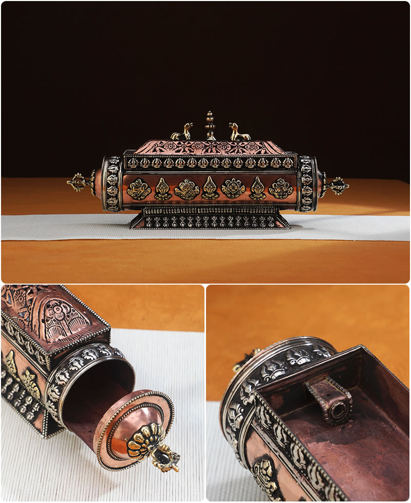 Antique Copper Tibetan Incense Burner