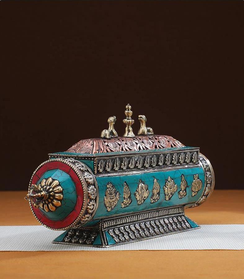 Antique Copper Tibetan Incense Burner