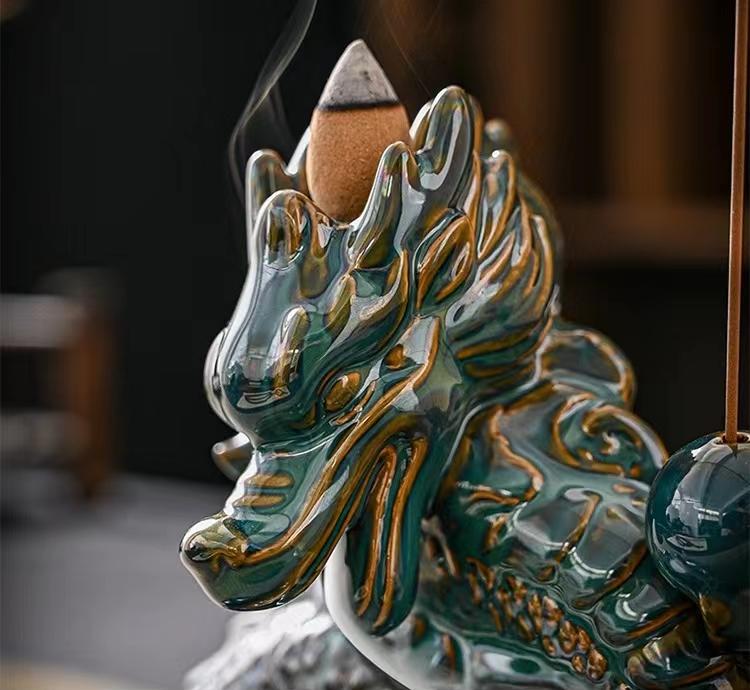 Chinese Dragon Backflow Incense Burner