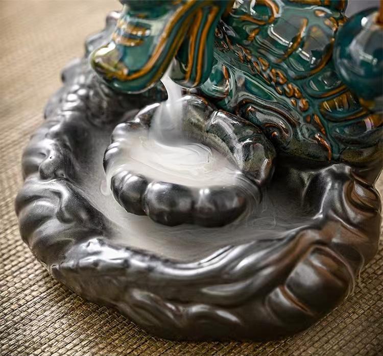 Chinese Dragon Backflow Incense Burner-detail