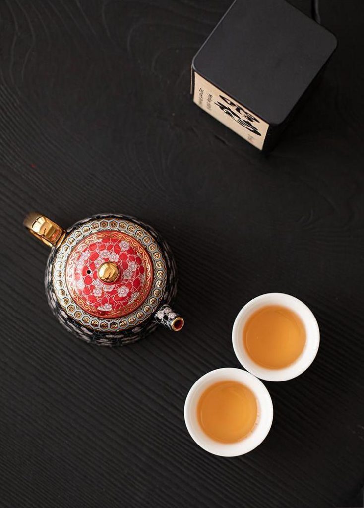 Exquisite Chinese Cloisonné Tea Set: Teapot & 2 Cups Gift Box