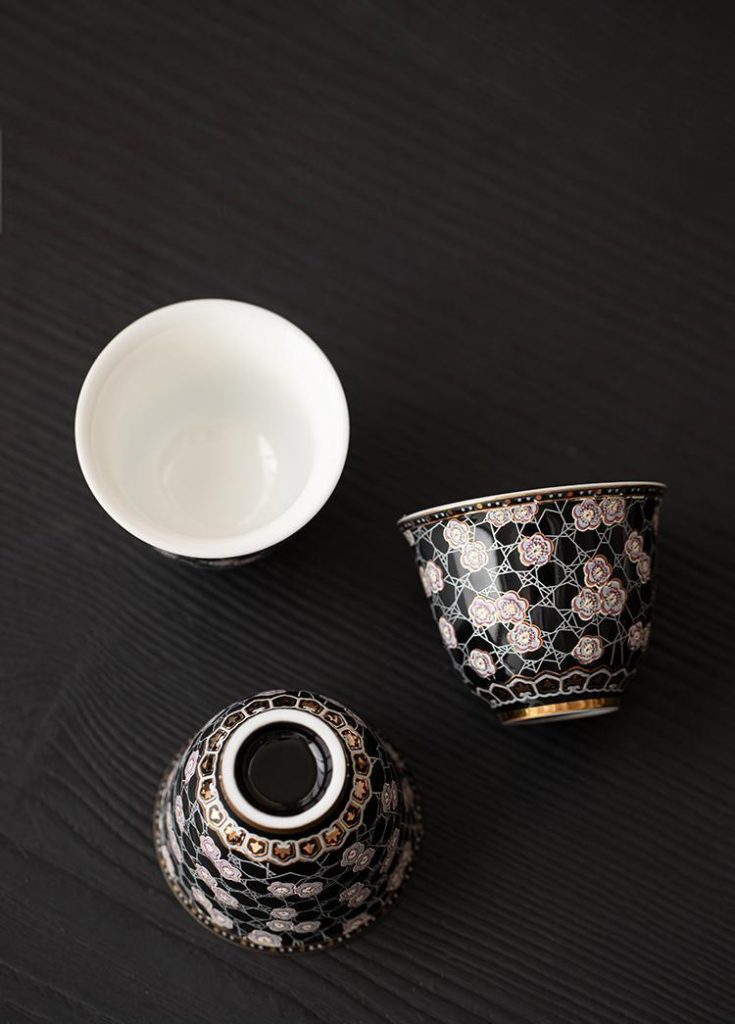 Exquisite Chinese Cloisonné Tea Set: Teapot & 2 Cups Gift Box