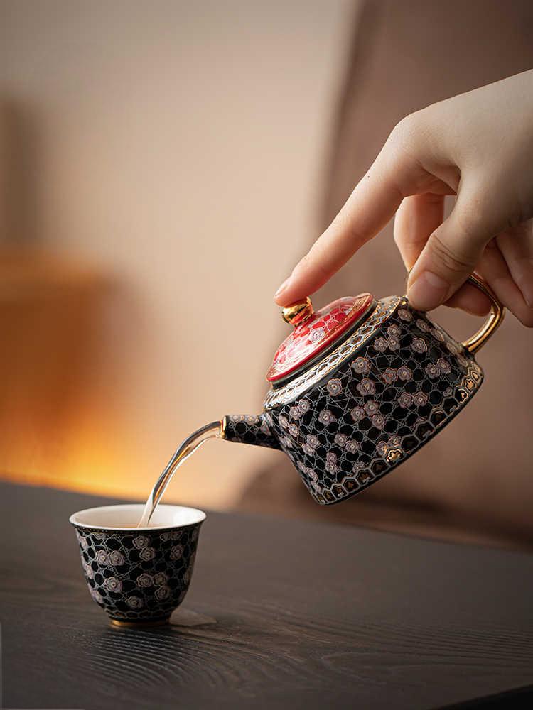 Exquisite Chinese Cloisonné Tea Set