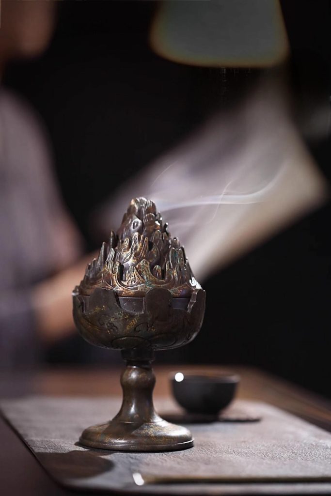 Museum Replicate Bronze Mountain Boshan Incense Burner
