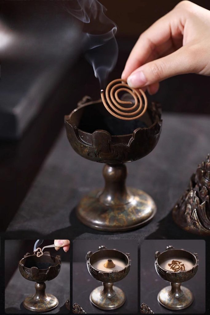 Museum Replicate Bronze Mountain Boshan Incense Burner