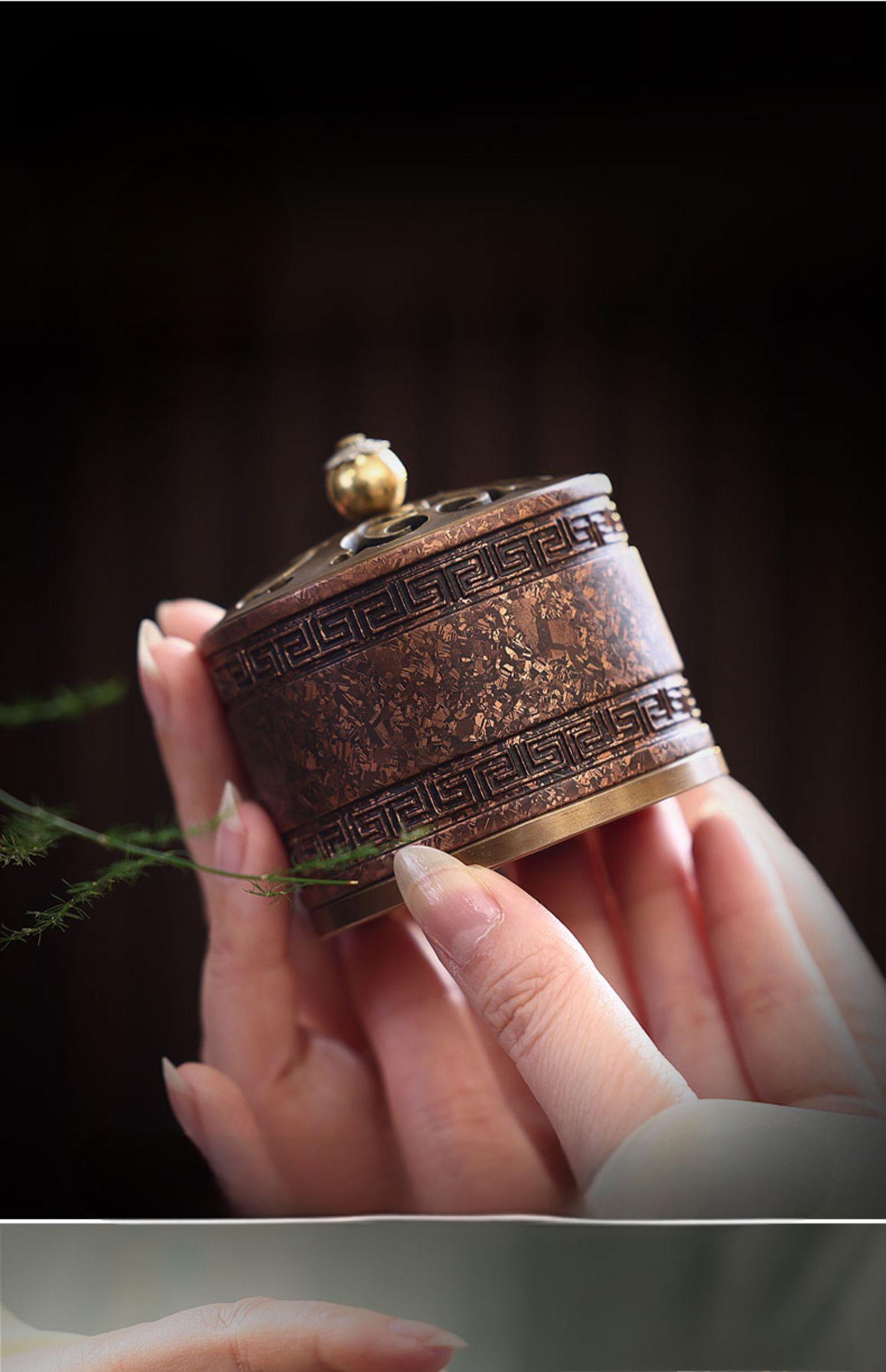 Yunnan Batik Bronze Incense Burner