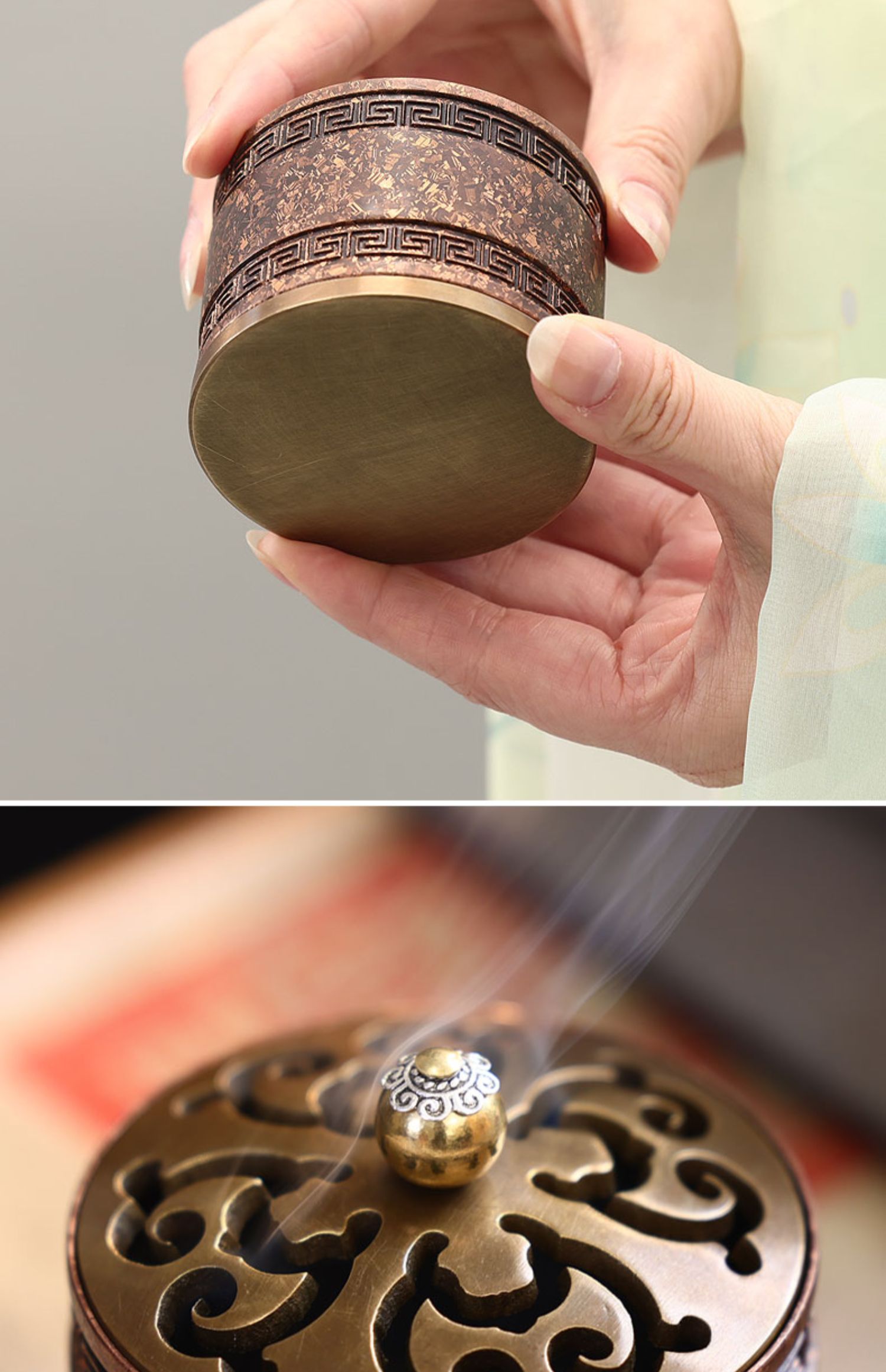 Yunnan Batik Bronze Incense Burner