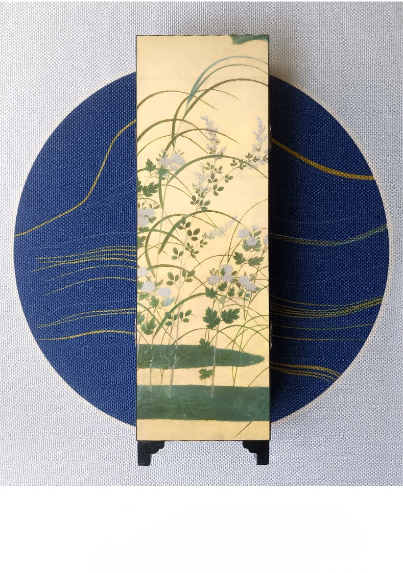 Chinese Decorative Mini Folding Screen Double-Sided
