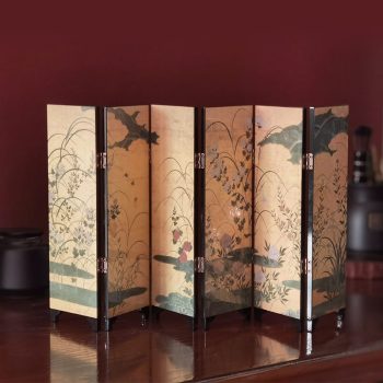 Chinese Decorative Mini Folding Screen Double-Sided