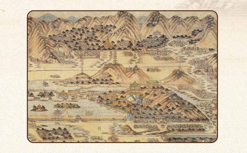 Desktop Folding Screen Featuring Chinese Imperial Garden Art