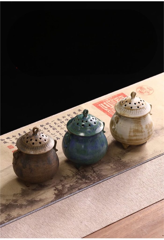 Handmade Song-Style Lacquered Ceramic Incense Burner