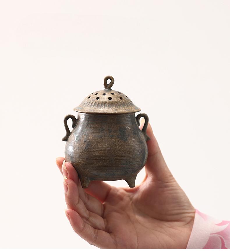 Handmade Song-Style Lacquered Ceramic Incense Burner