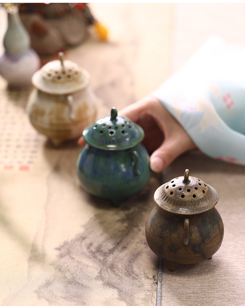 Handmade Song-Style Lacquered Ceramic Incense Burner