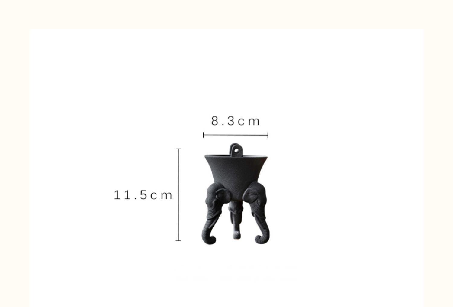 Multi-Use Elephant Heads Ceramic Incense Burner