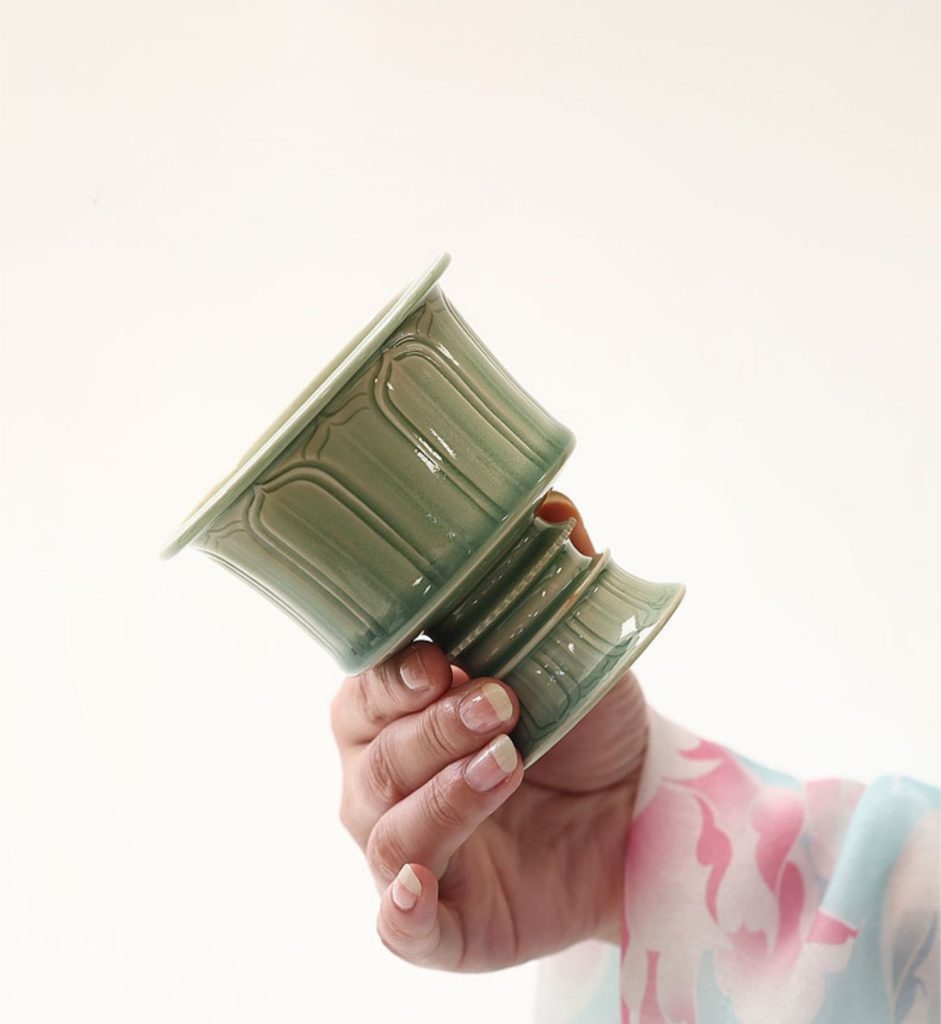 Song-Style Handcrafted Incense Burner in Jade Green