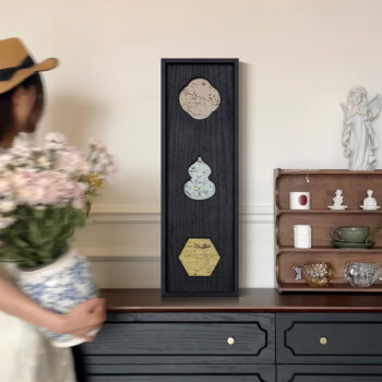 Chinese Carved Window-Inspired Wall Art Geometric Design