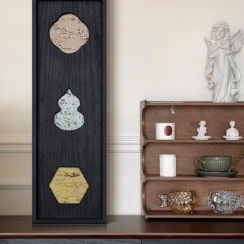 Chinese Carved Window-Inspired Wall Art Geometric Design