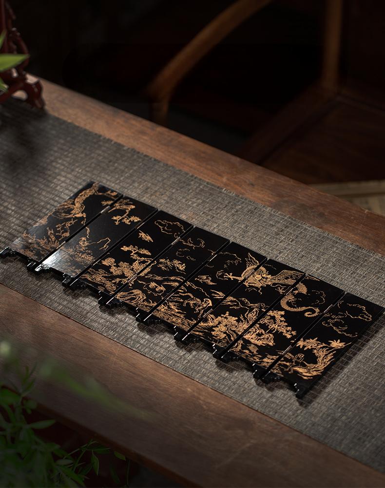 Mythical Mini Folding Screen Decor Inspired by Shanhai Jing