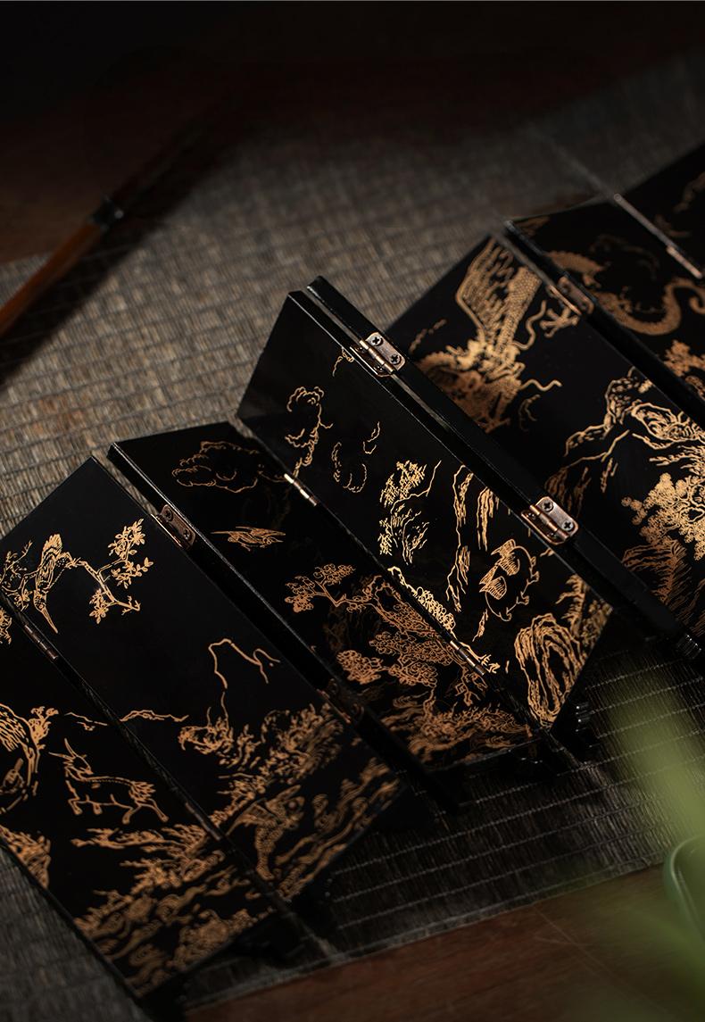 Mythical Mini Folding Screen Decor Inspired by Shanhai Jing