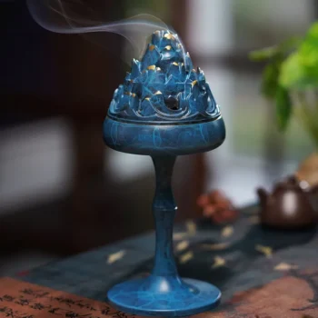 Blue Brass Boshan Lu Incense Burner Main
