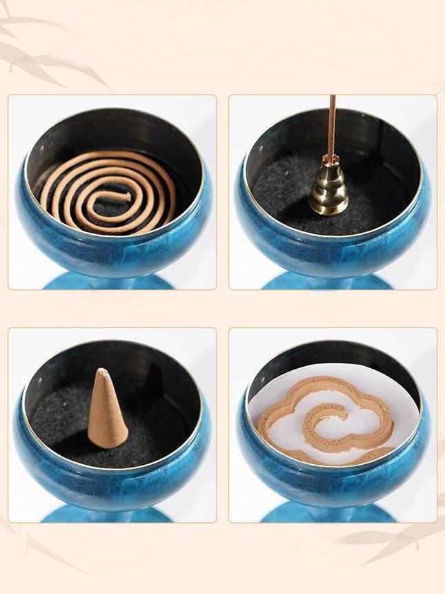 Blue Brass Boshan Lu Incense Burner