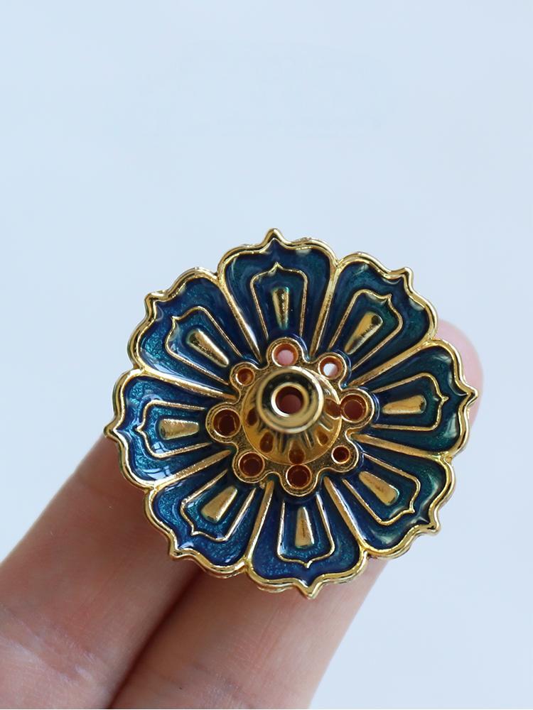 Cloisonné Ocean Wave Incense Stick Holder