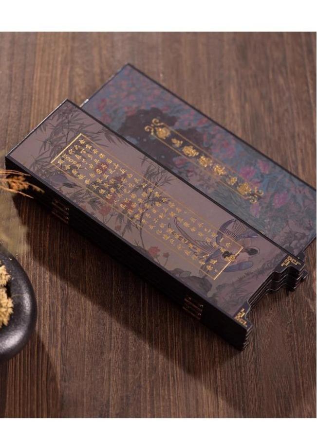 Decorative Chinese Mini Folding Screen - Silk Brocade Art