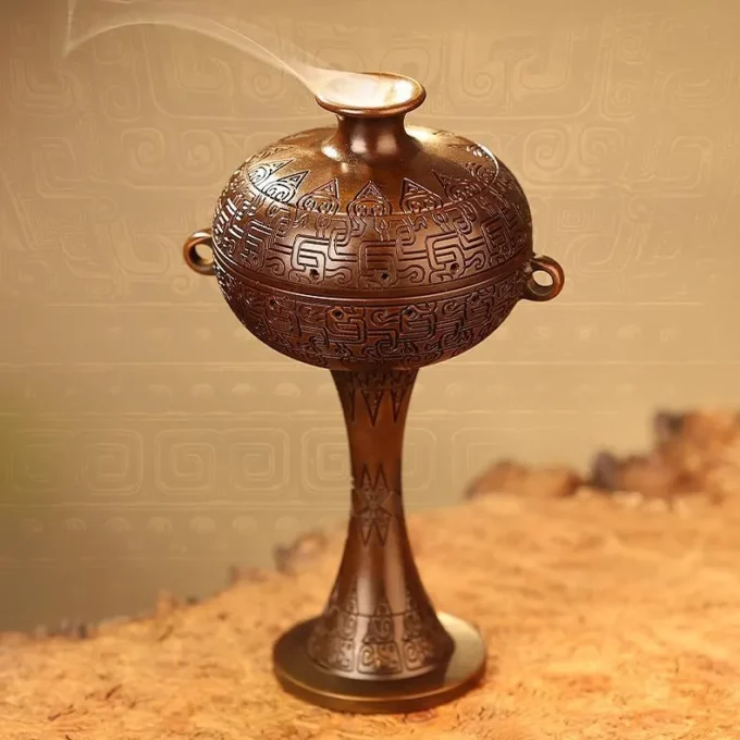 Han Dynasty-Inspired Copper Incense Burner Museum Replica