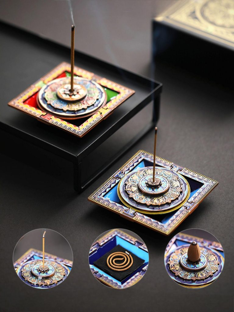 Mandala-designed Tibetan Incense Burner