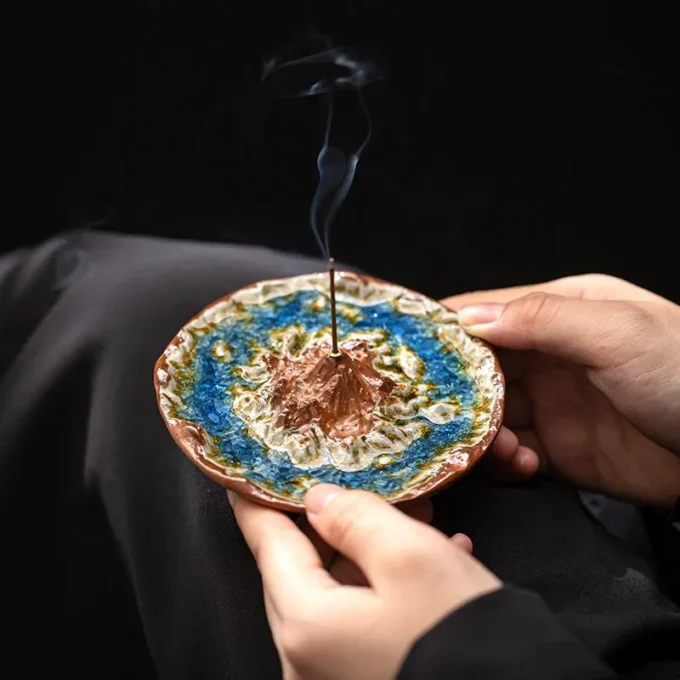 Mountain Landscape Ceramic Stick Incense Holder-_0041