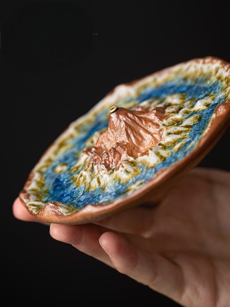 Mountain Landscape Ceramic Stick Incense Holder