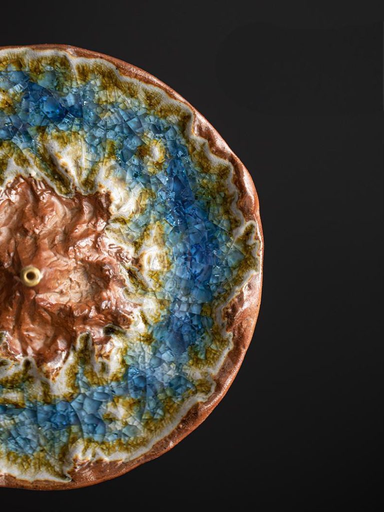 Mountain Landscape Ceramic Stick Incense Holder