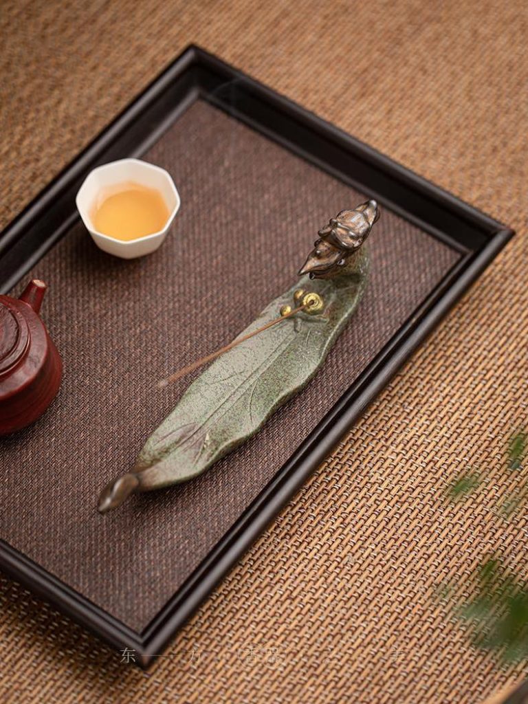 Oriental Dragon Boat Ceramic Stick Incense Holder