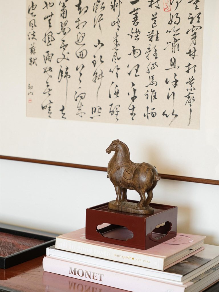 Tang Dynasty-inspired Agarwood Horse Statue