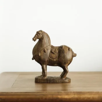 Tang Dynasty-inspired Agarwood Horse Statue