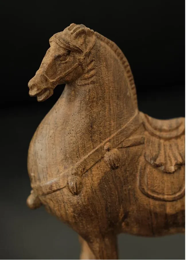 Tang Dynasty-inspired Agarwood Horse Statue
