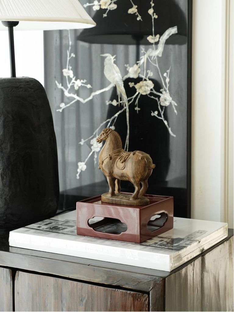 Tang Dynasty-inspired Agarwood Horse Statue