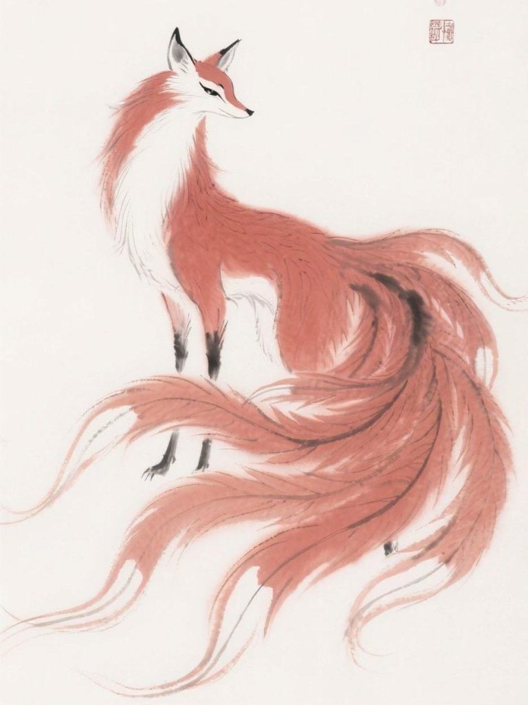 nine tailed fox red